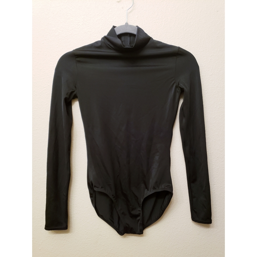 Long Sleeve Black Turtleneck Leotard